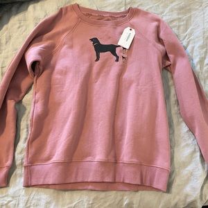 Pink dog sweatshirt crew neck